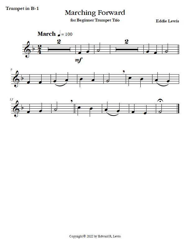 Marching Forward Beginner Trumpet Trio - Tiger Music